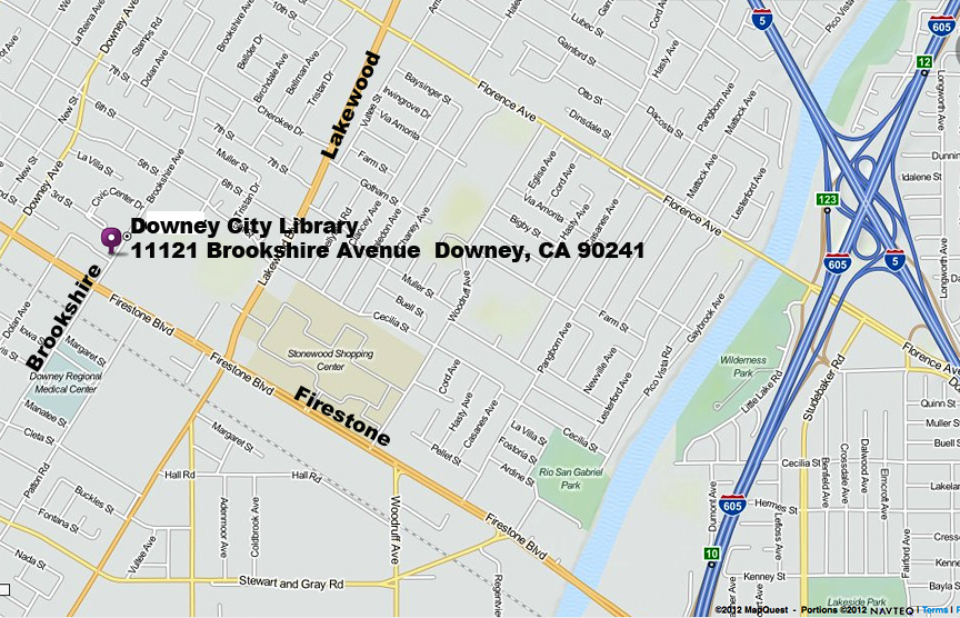 Downey library map